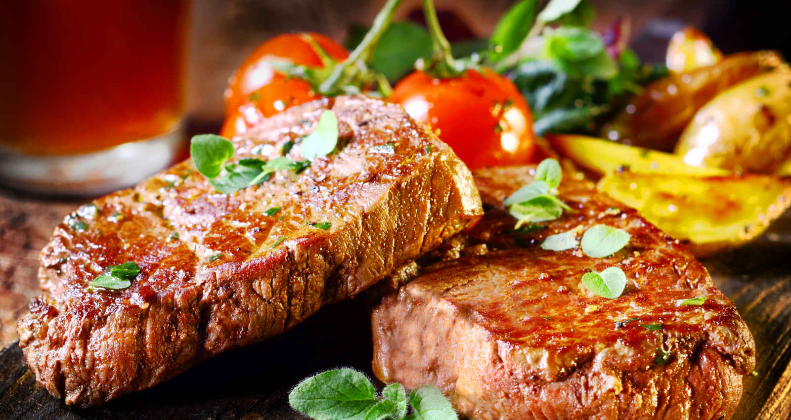Steaks at a Pembrokeshire restaurant
